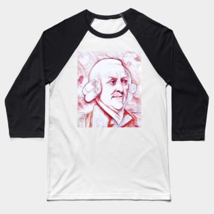 Adam Smith Portrait | Adam Smith Artwork | line art 3 Baseball T-Shirt